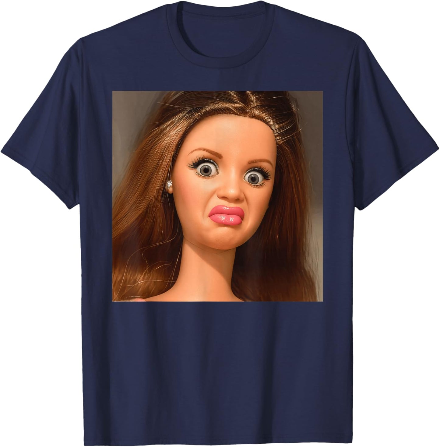 Disgusted Face Meme Doll Babe X Only Baby Love Date Fans T-Shirt - T-Shirt | Navy