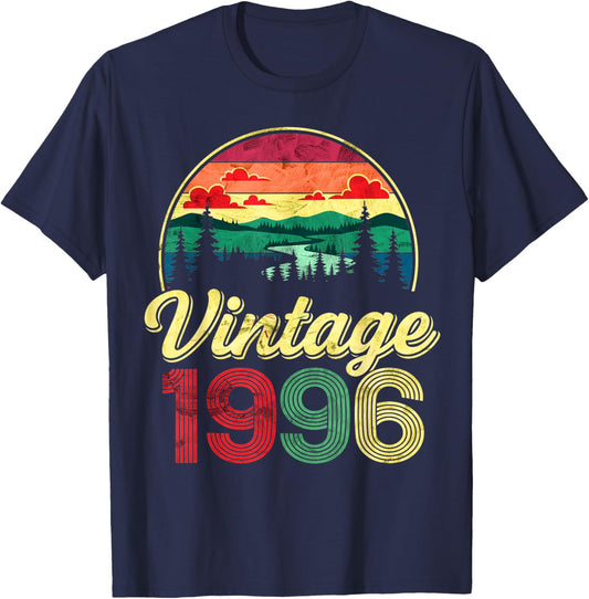 30 Birthday Men 30yr Awesome Vintage 1996 30th Birthday T-Shirt - T-Shirt | Navy