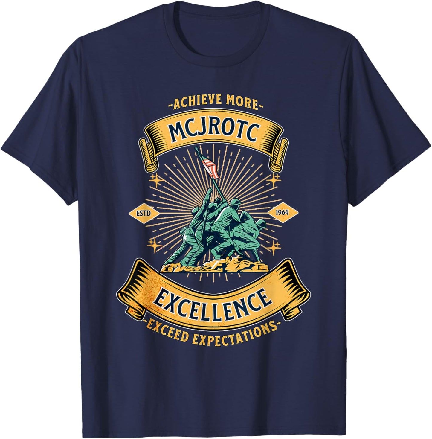 Patriotic MCJROTC Excellence Military USA Junior ROTC Cadet T-Shirt - T-Shirt | Navy