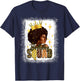 Afro Melanin Woman Bleached African American Birthday Squad T-Shirt - T-Shirt | Navy
