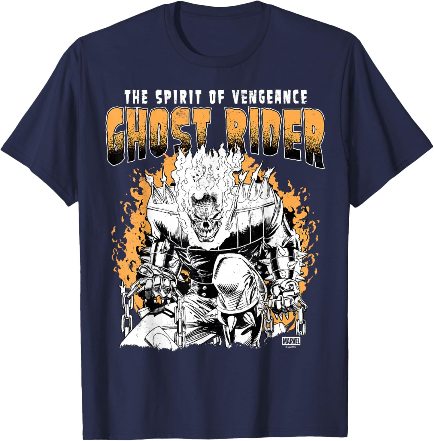 Ghost Rider - Grunge T-Shirt - T-Shirt | Navy