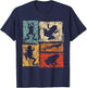 Vintage Frog Graphic Toad Moves Women Kids Retro T-Shirt - T-Shirt | Navy