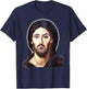 Jesus Christ Icon Portrait at St. Catherine's Monastery T-Shirt - T-Shirt | Navy