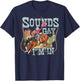 Sounds Gay I'm in Lesbian Cowgirl Retro LGBTQ Pride Rodeo T-Shirt - T-Shirt | Navy