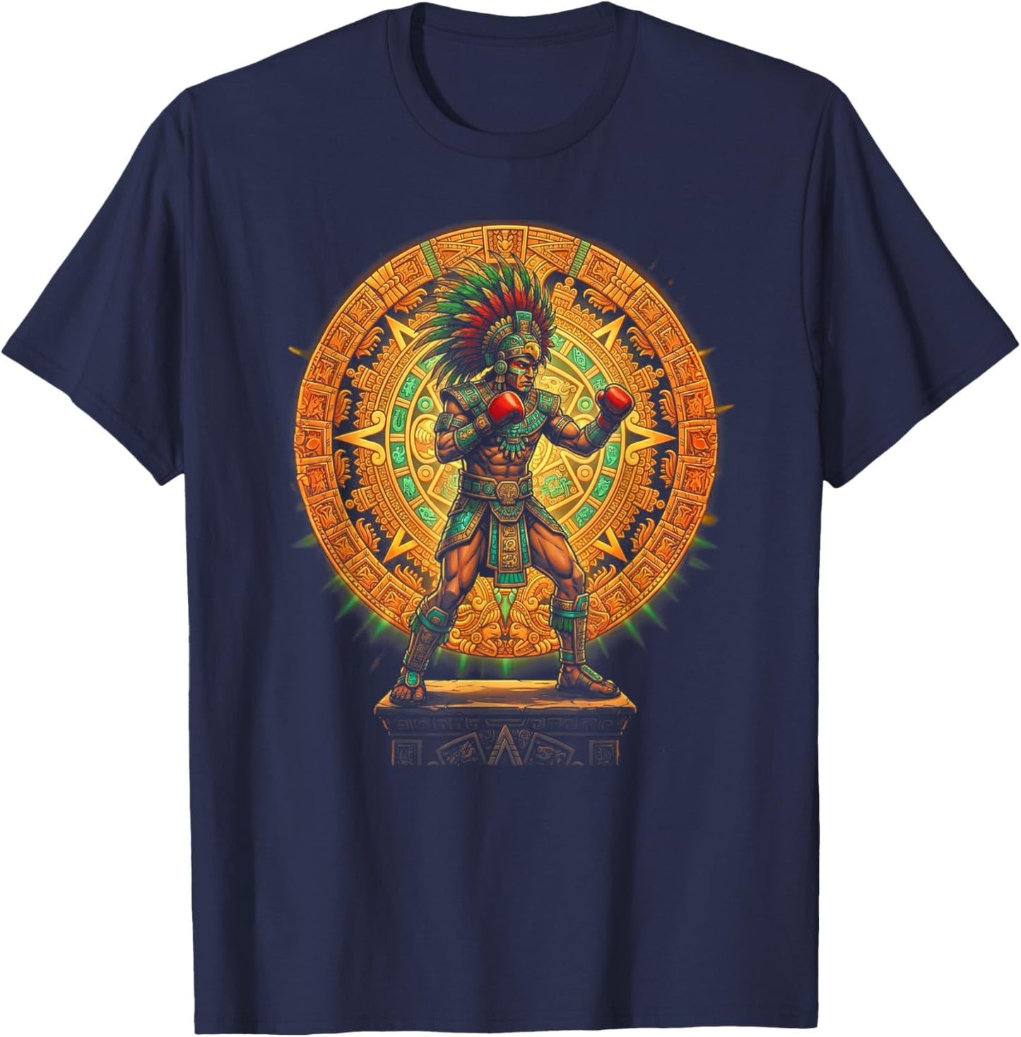 Funny Boxer Mexico Boxing T-Shirt - T-Shirt | Navy