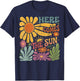 Retro Here Comes The Sun Summer Beach Vacation Gifts T-Shirt - T-Shirt | Navy