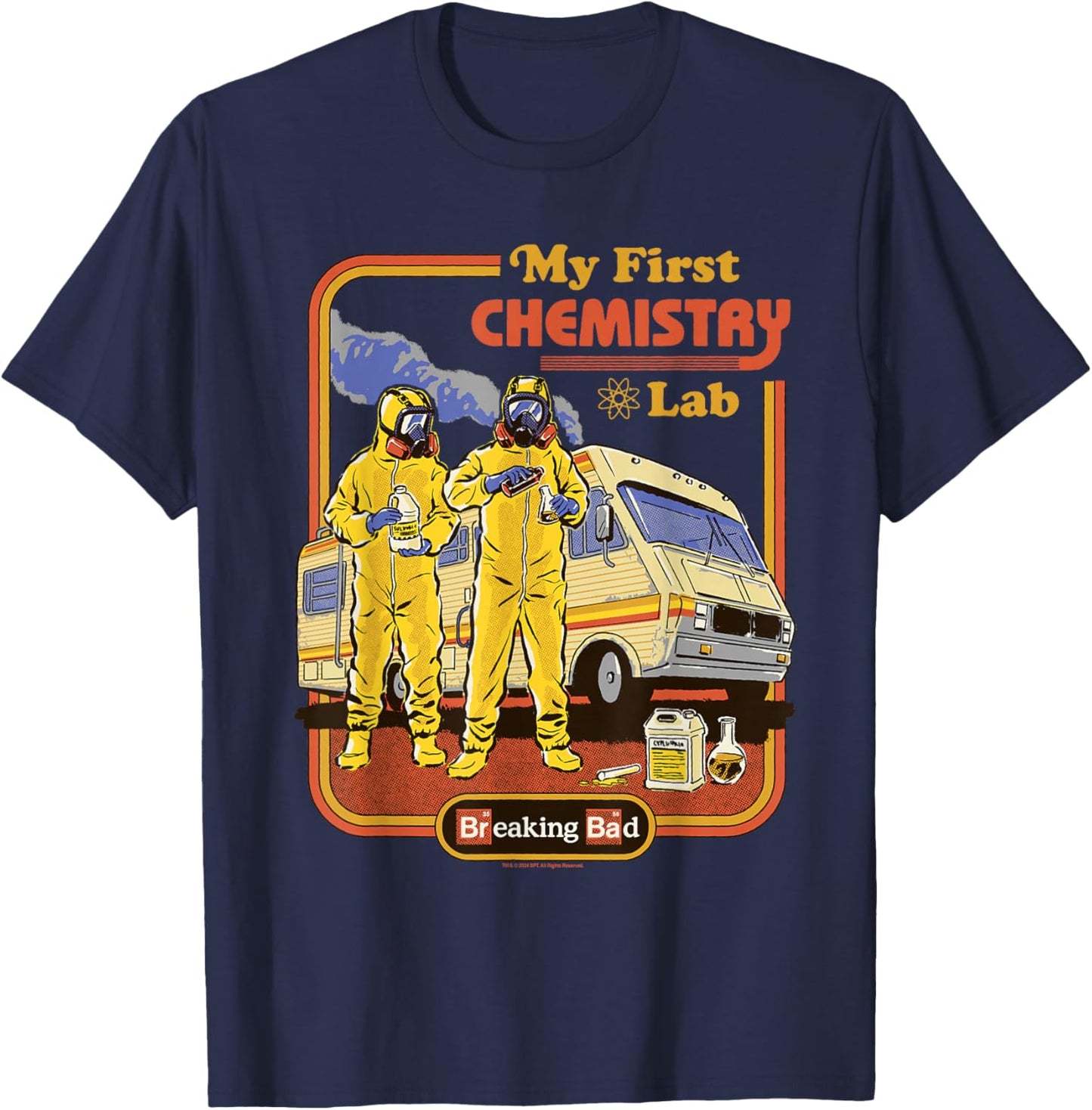 Breaking Bad My First Chemistry Lab Vintage Design TV Show T-Shirt - T-Shirt | Navy