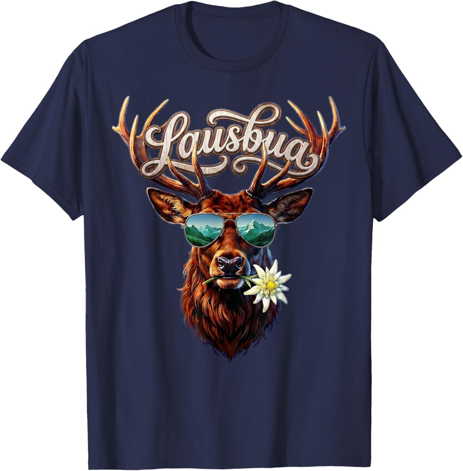 Lausbua Kinder Trachtenshirt Herren Jungen Trachten T-Shirt - T-Shirt | Navy