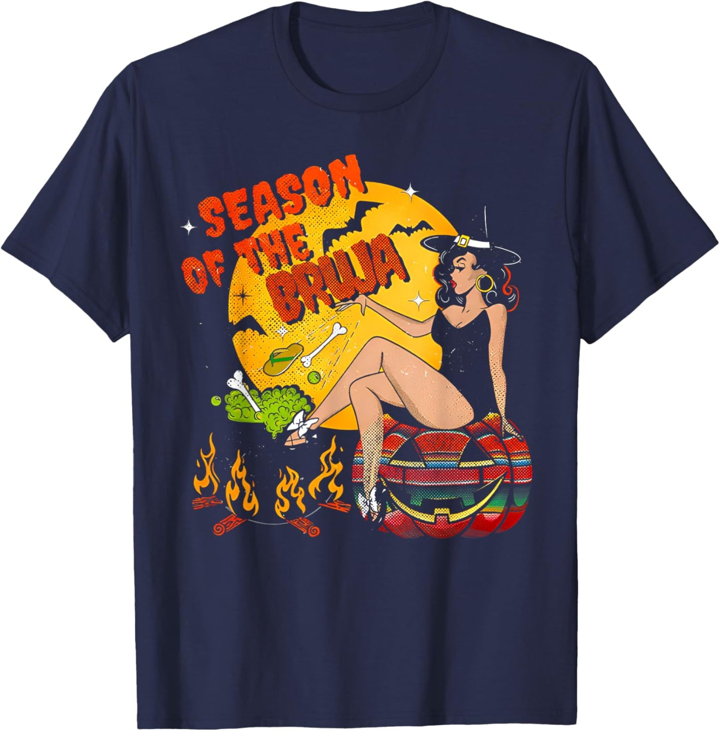 Season Of The Bruja Halloween T-Shirt - T-Shirt | Navy