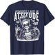 Apparently I Have An Attitude, Funny Skeleton - On Back T-Shirt - T-Shirt | Navy