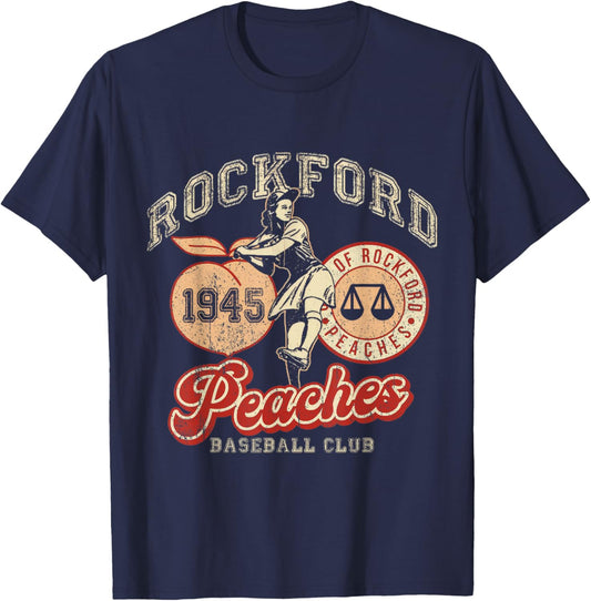 Rockford Vintage 1945 Peaches T-Shirt - T-Shirt | Navy