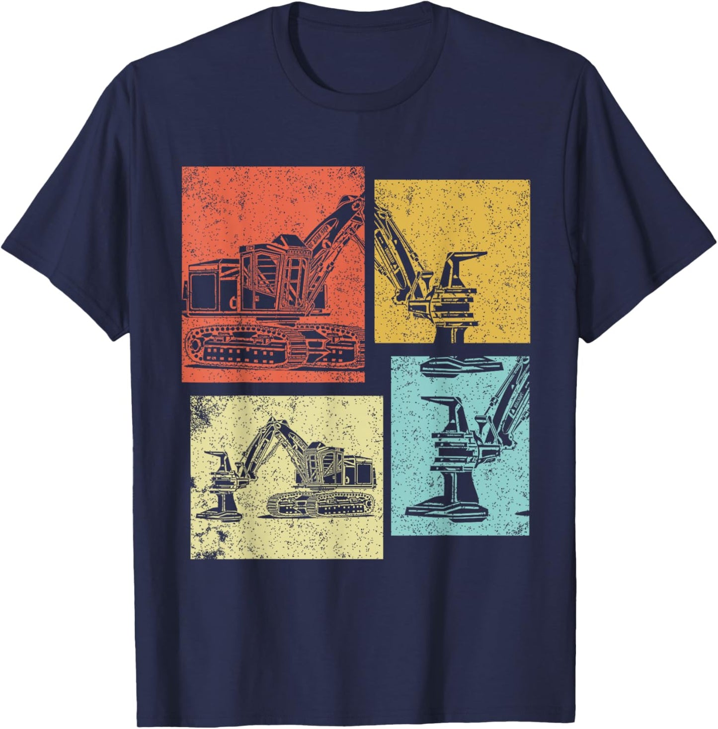 Feller Buncher Vintage Logger Logging Log Man Women T-Shirt - T-Shirt | Navy