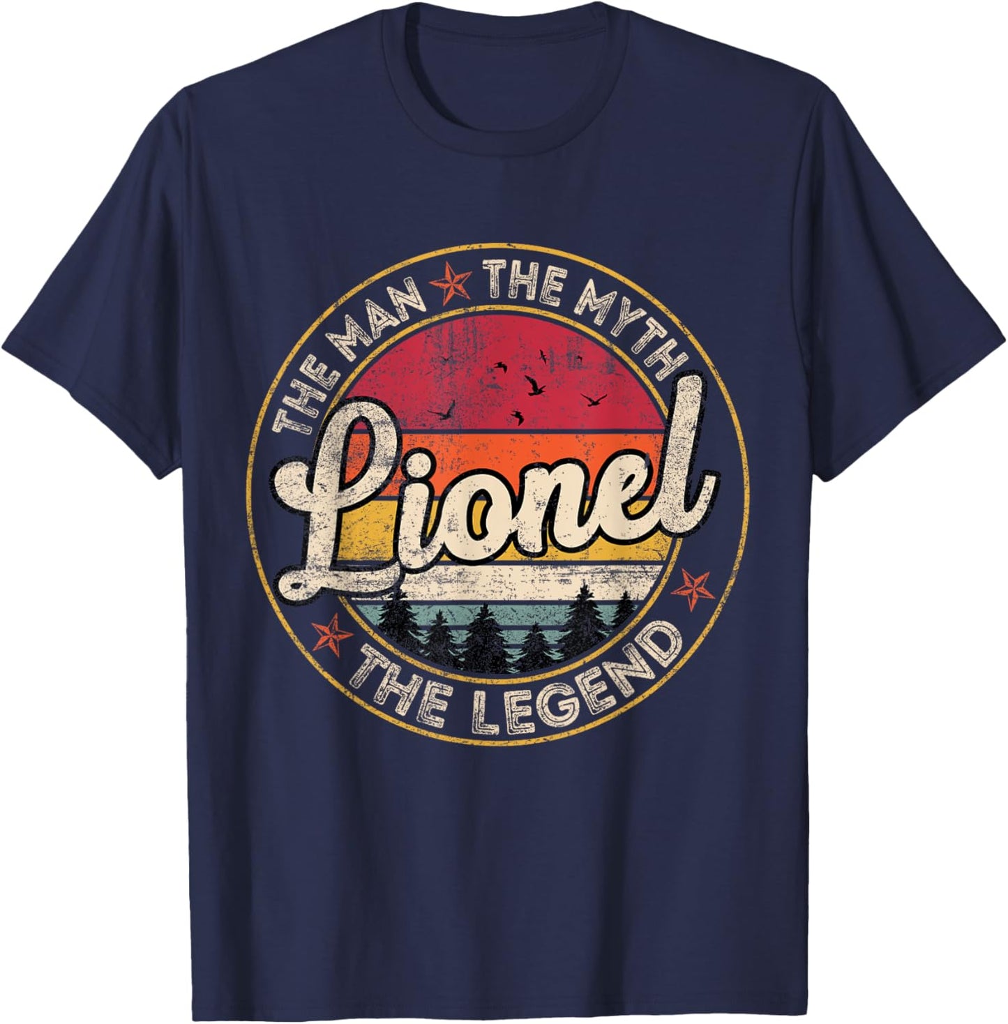 Lionel The Man The Myth The Legend Personalized Name T-Shirt - T-Shirt | Navy