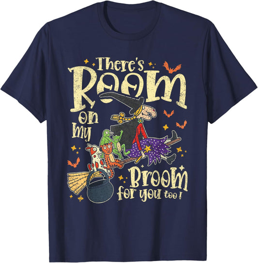 There's Room On My Broom for You Too Teacher Halloween T-Shirt - T-Shirt | Navy
