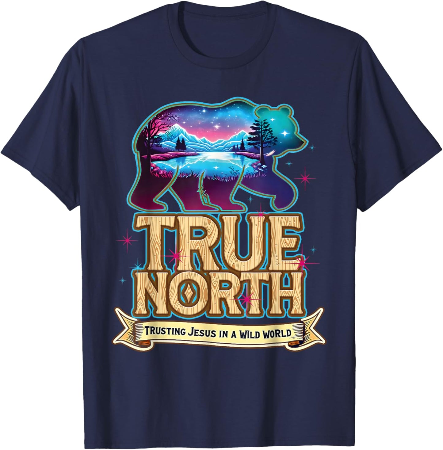 True North Trusting Jesus In A Wild World VBS 2025 T-Shirt - T-Shirt | Navy