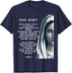 Hail Mary Blessed Mother Rosary Prayer T-Shirt - T-Shirt | Navy