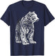 Bear Tribal Vintage Retro Graphic T-Shirt - T-Shirt | Navy