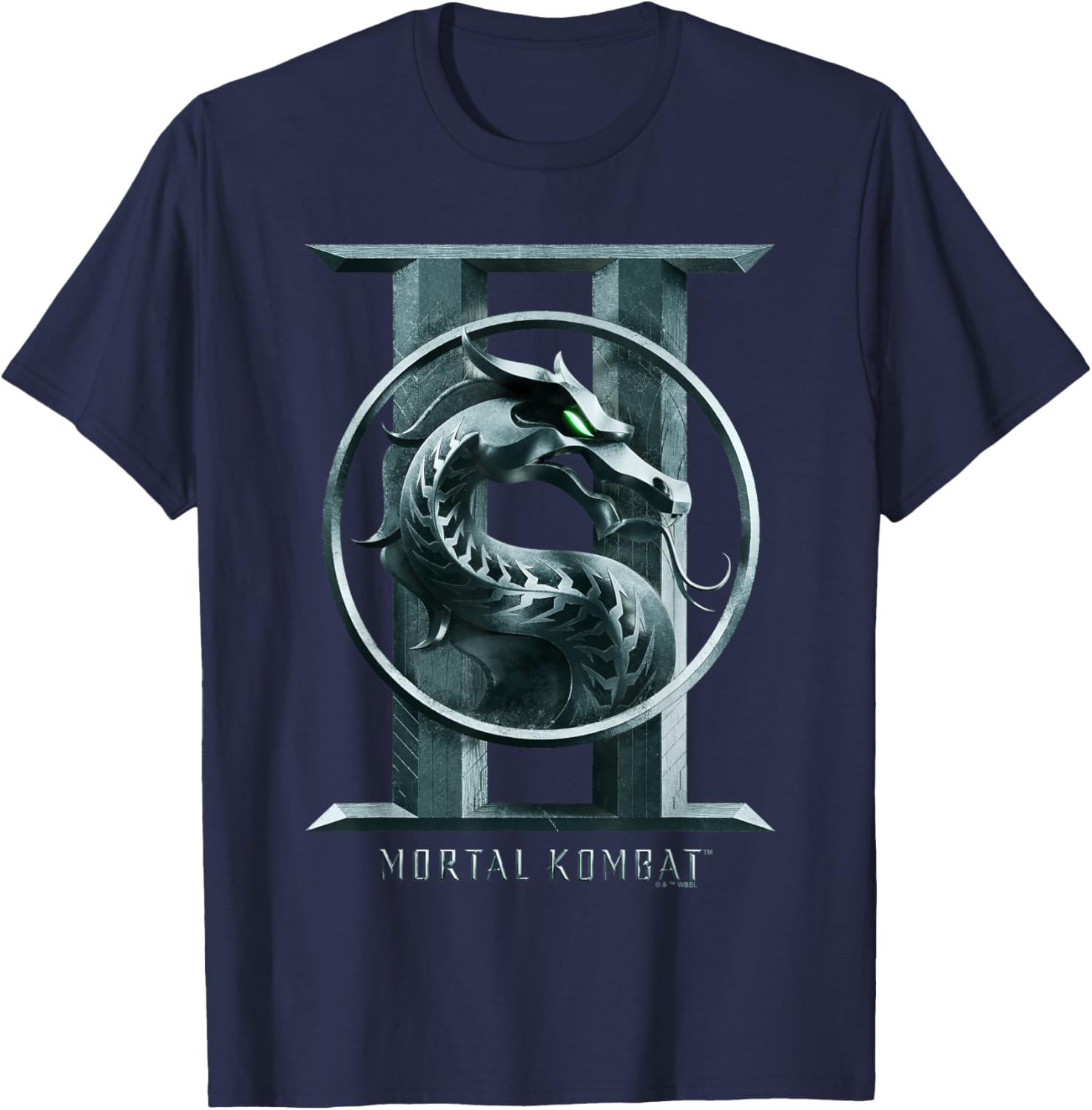 Mortal Kombat 2 Big Seal Logo T-Shirt - T-Shirt | Navy