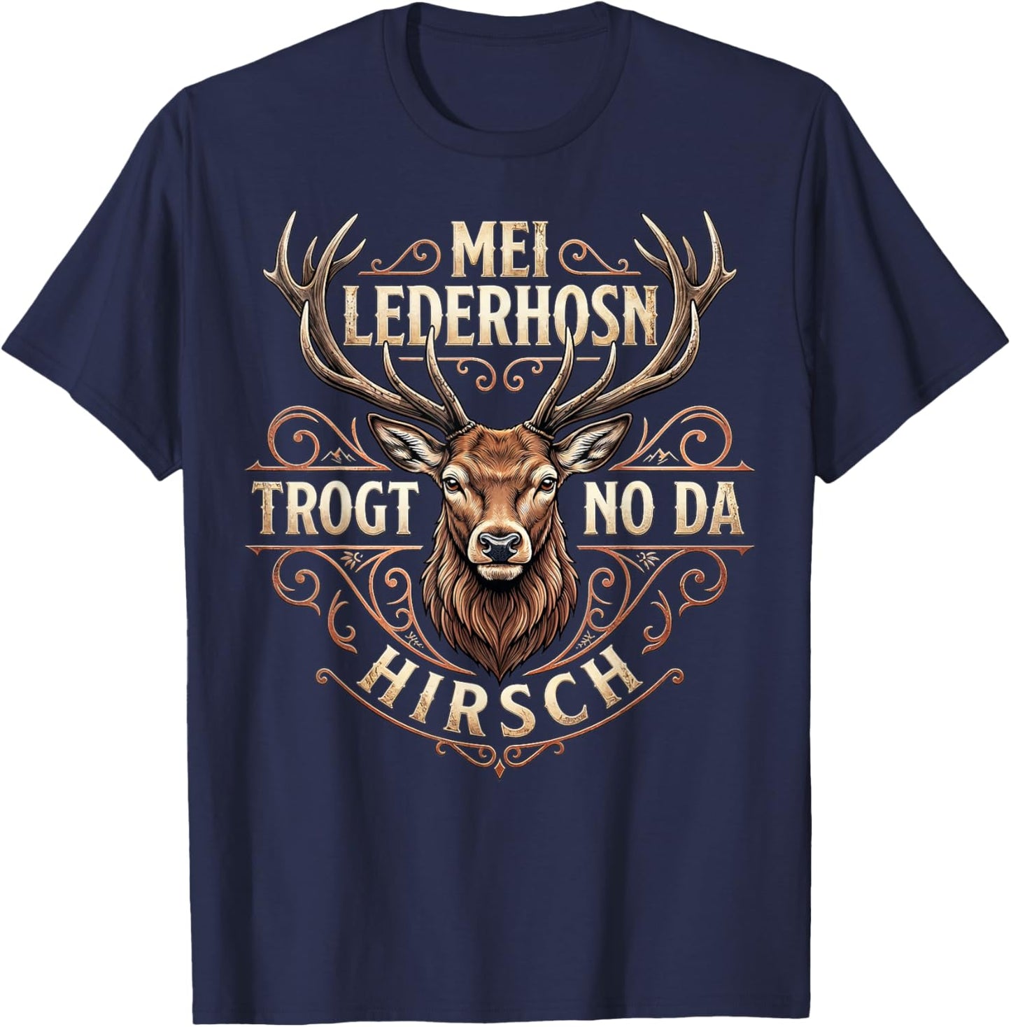 Passend für Oktoberfest Shirt Herren Trachtenshirt Trachten T-Shirt - T-Shirt | Navy