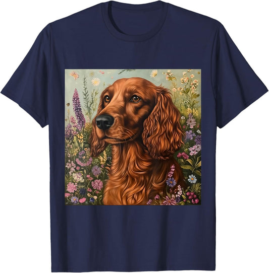 Dog Irish Setter Red T-Shirt - T-Shirt | Navy