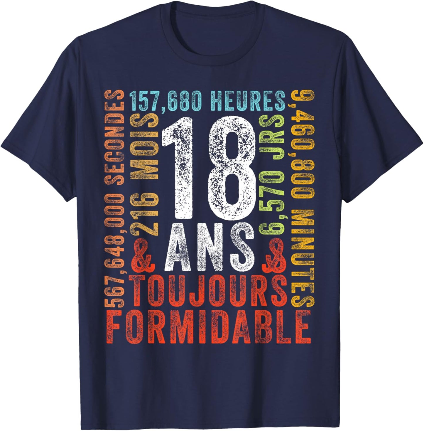 18 Years Always Great Birthday Gift 18 Years T-Shirt - T-Shirt | Navy