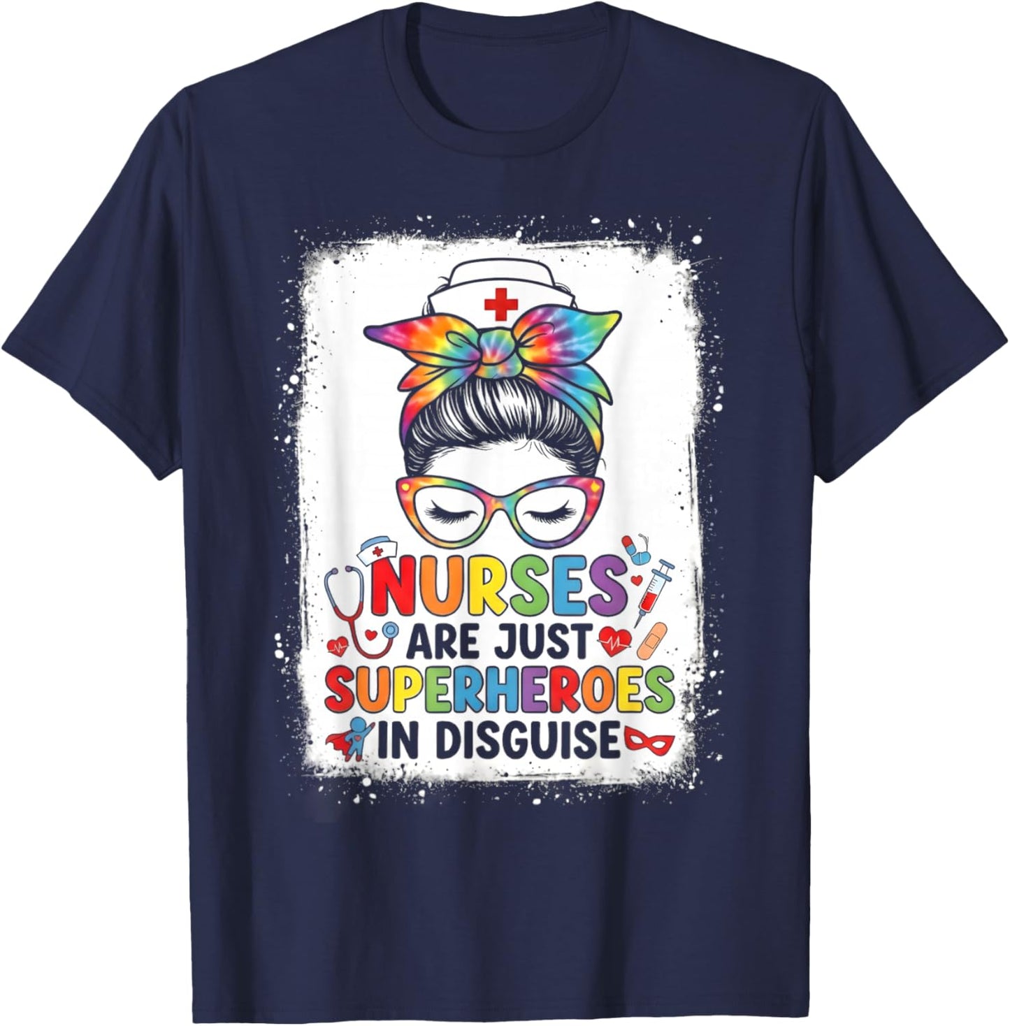Nurses are Just Superheroes in Disguise Nurse Women T-Shirt - T-Shirt | Navy