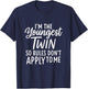 I'm the Youngest Twin So Rules Don't Apply to Me T-Shirt - T-Shirt | Navy