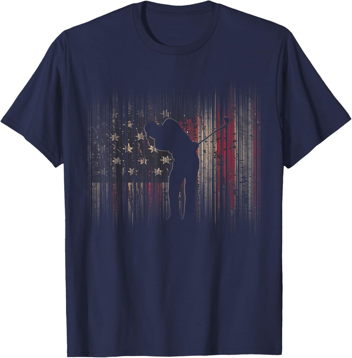 American Flag Golf Apparel - Golf T-Shirt - T-Shirt | Navy