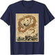 Art Japonais Bull Terrier rétro Great Wave Bull Terrier T-Shirt - T-Shirt | Navy