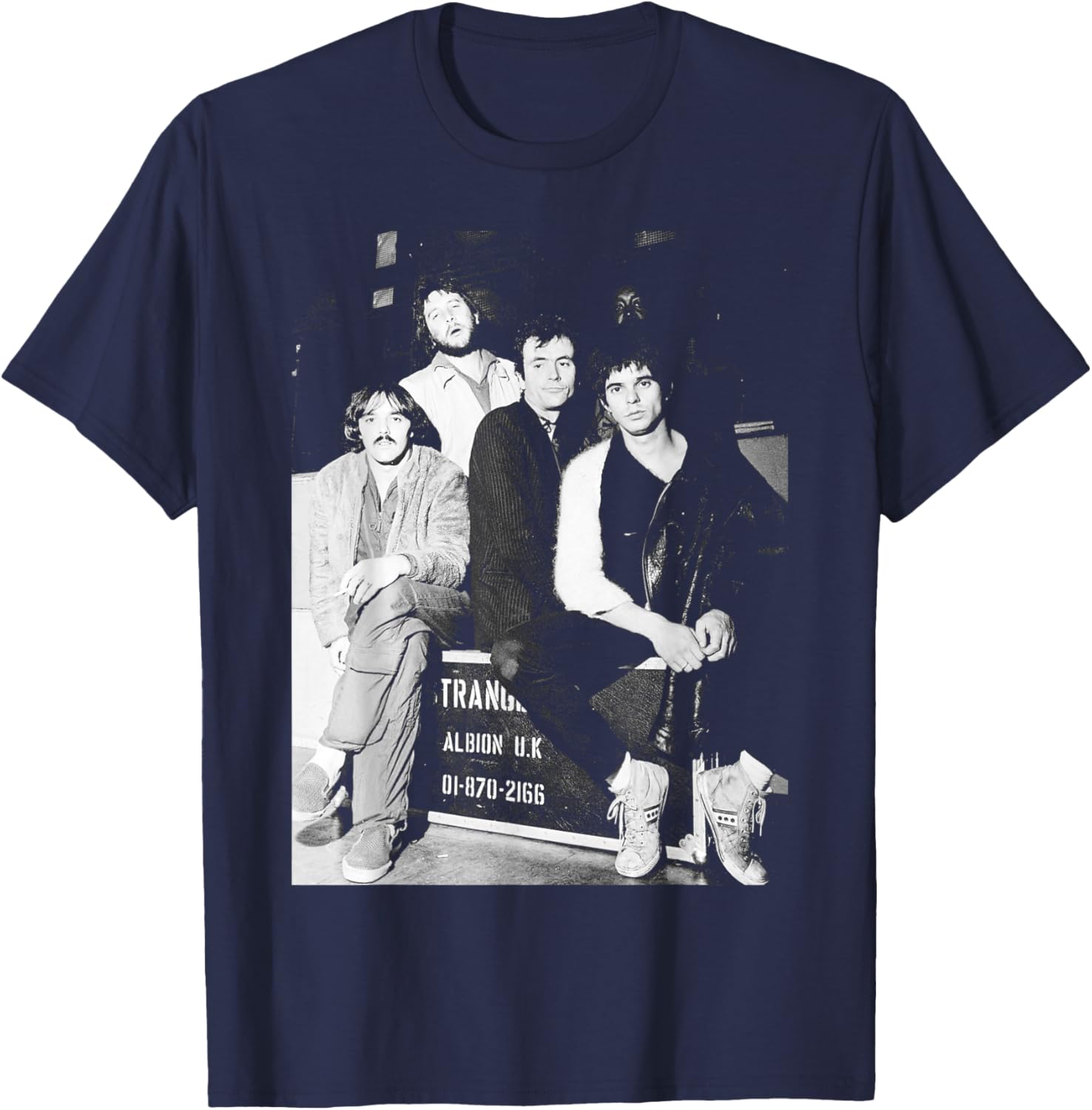 Portrait du Groupe The Stranglers No More Heroes Era T-Shirt - T-Shirt | Navy