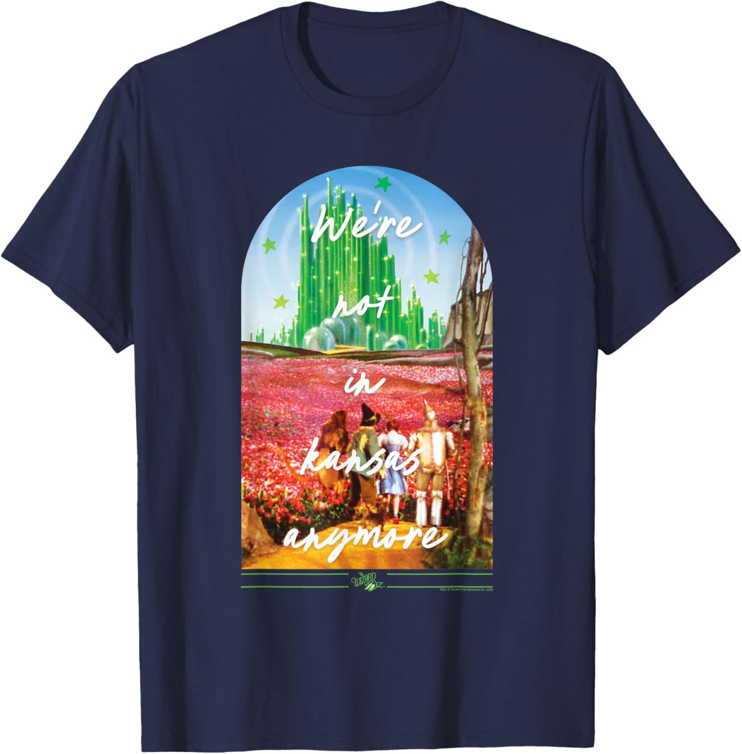 Wizard of Oz We're Not In Kansas Anymore Emerald City Movie T-Shirt - T-Shirt | Navy