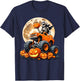 Skeleton Riding Monster Truck Halloween Pumpkin Kids Toddler T-Shirt - T-Shirt | Navy