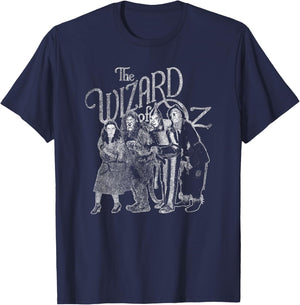 Wizard of Oz Gray Tonal Cast Photo T-Shirt - T-Shirt | Navy