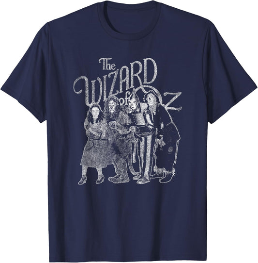 Wizard of Oz Gray Tonal Cast Photo T-Shirt - T-Shirt | Navy