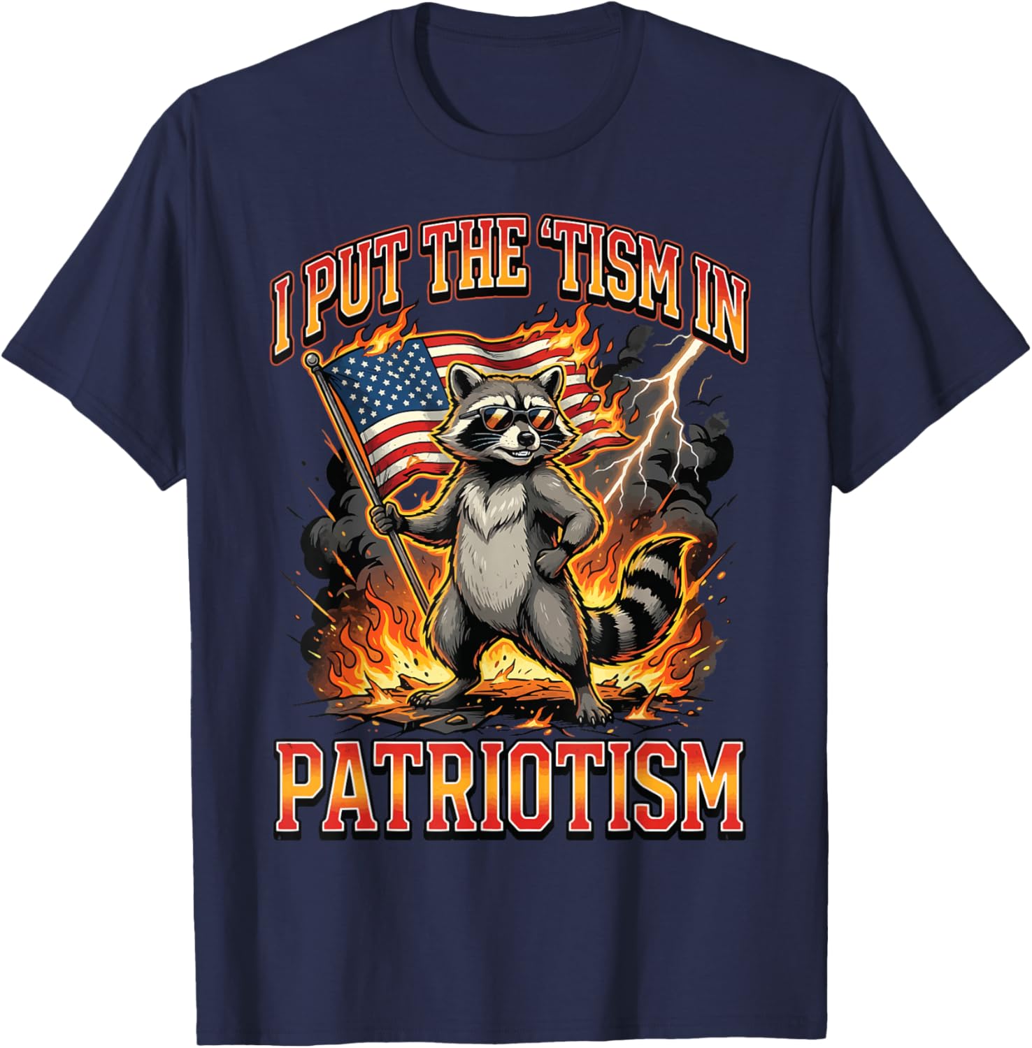 I Put The 'Tism in Patriotism T-Shirt - T-Shirt | Navy