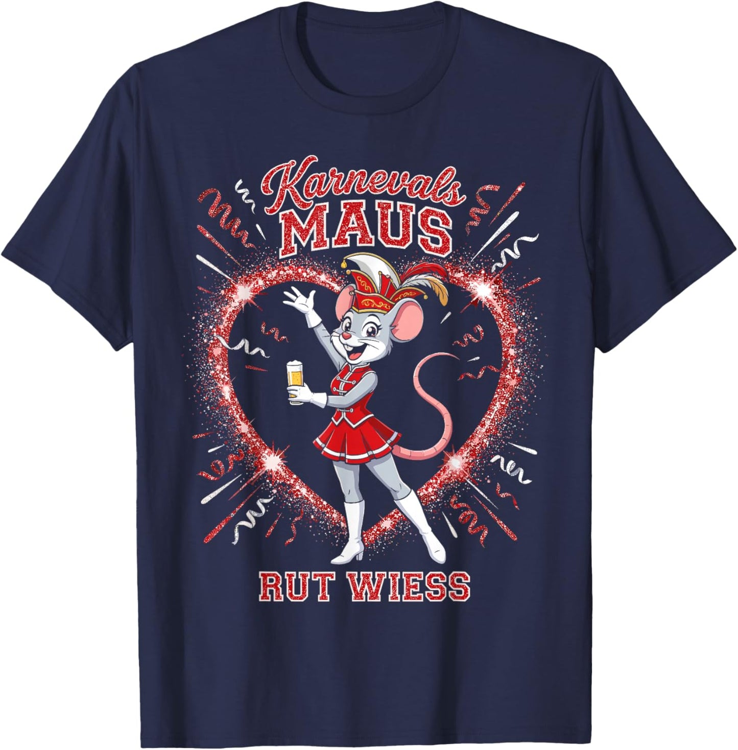 Carnival Mouse Rut Wess Cologne Carnival Outfit T-Shirt - T-Shirt | Navy