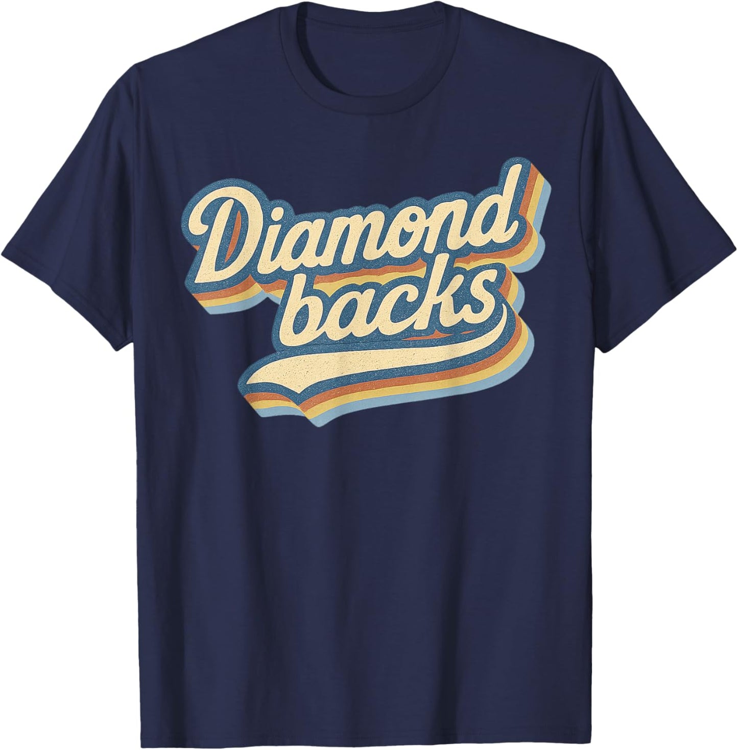 Vintage Diamondbacks Retro Last Name Lover Throwback T-Shirt - T-Shirt | Navy