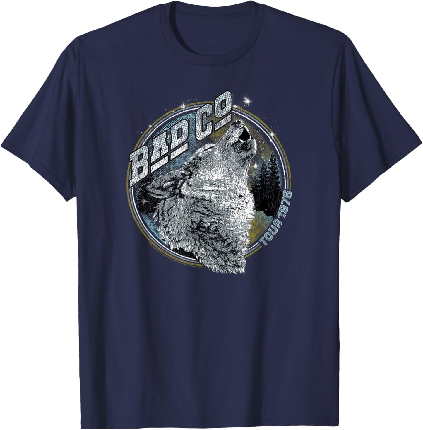 Bad Company Howling Wolf Tour 1976 T-Shirt - T-Shirt | Navy