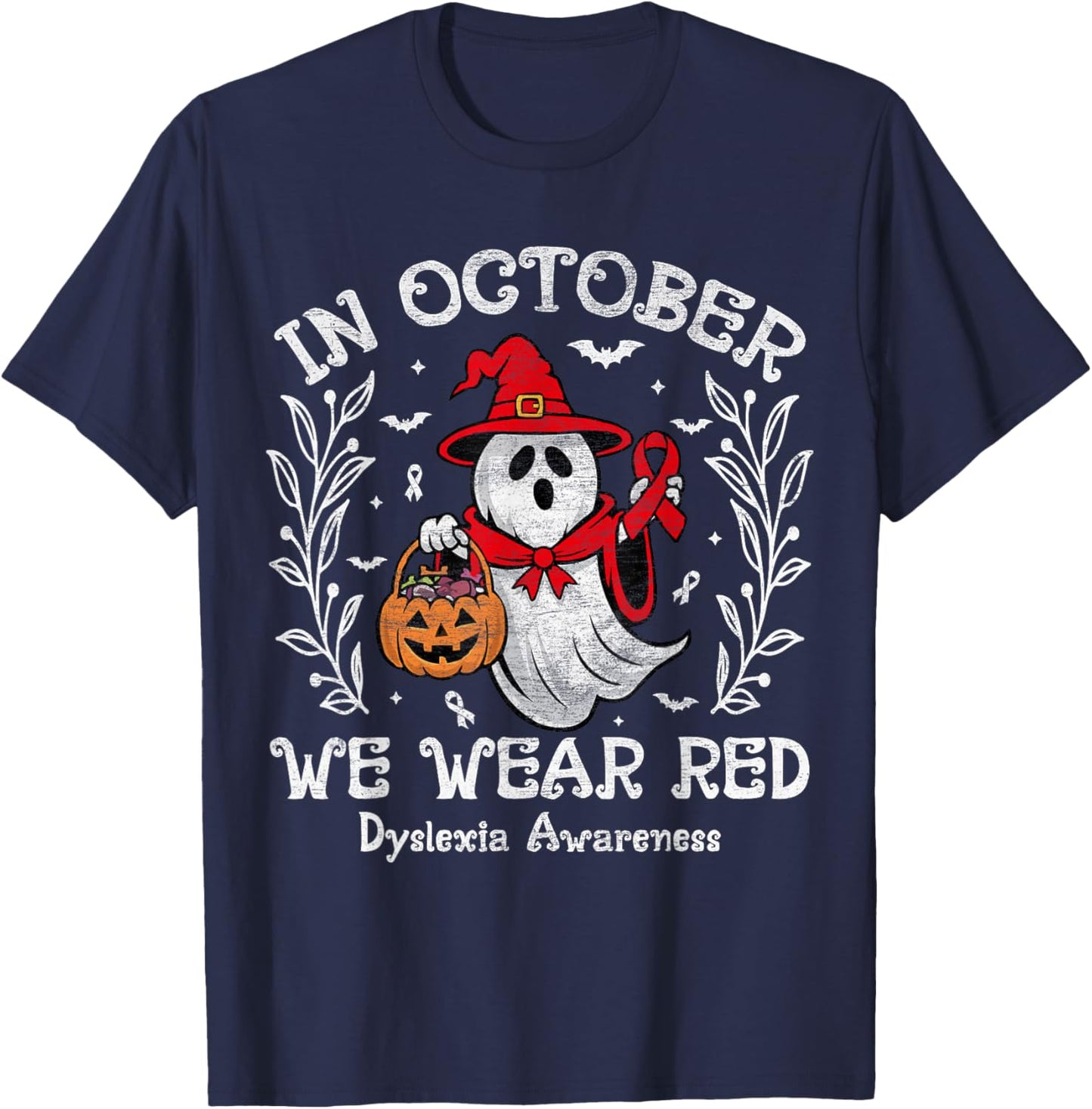 I Wear Red Dyslexia Awareness Month Dyslexia Kids Toddler T-Shirt - T-Shirt | Navy