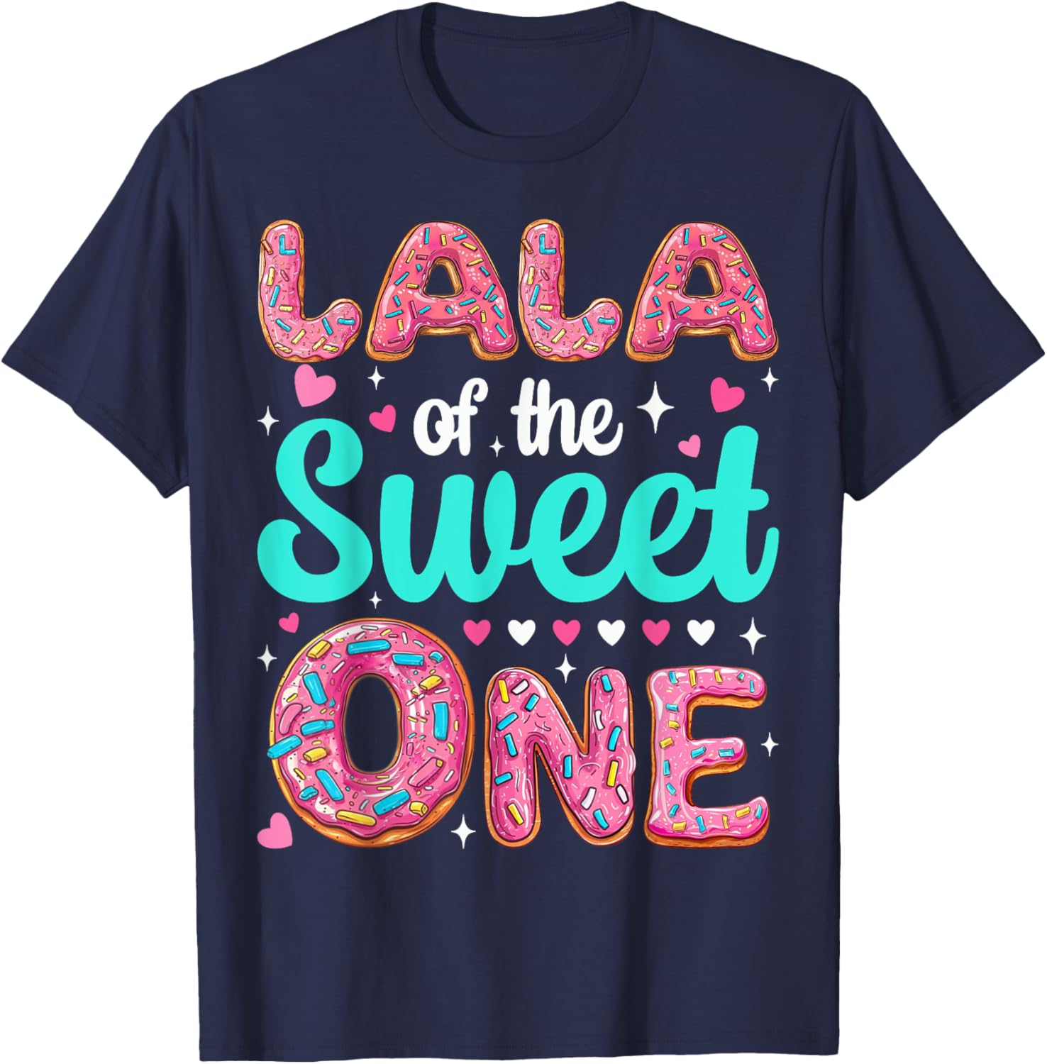 Lala of The Sweet One First Birthday Matching Family T-Shirt - T-Shirt | Navy