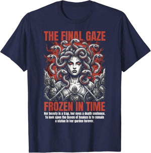 Gorgon Medusa Tabletop Dark RPG Fantasy Gamer T-Shirt - T-Shirt | Navy