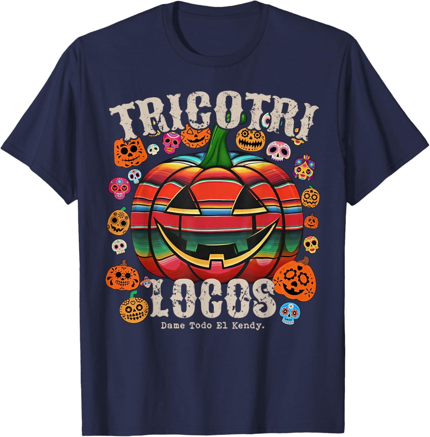 Tricotri Locos Dame Todo El Kendy Pumpkin T-Shirt - T-Shirt | Navy