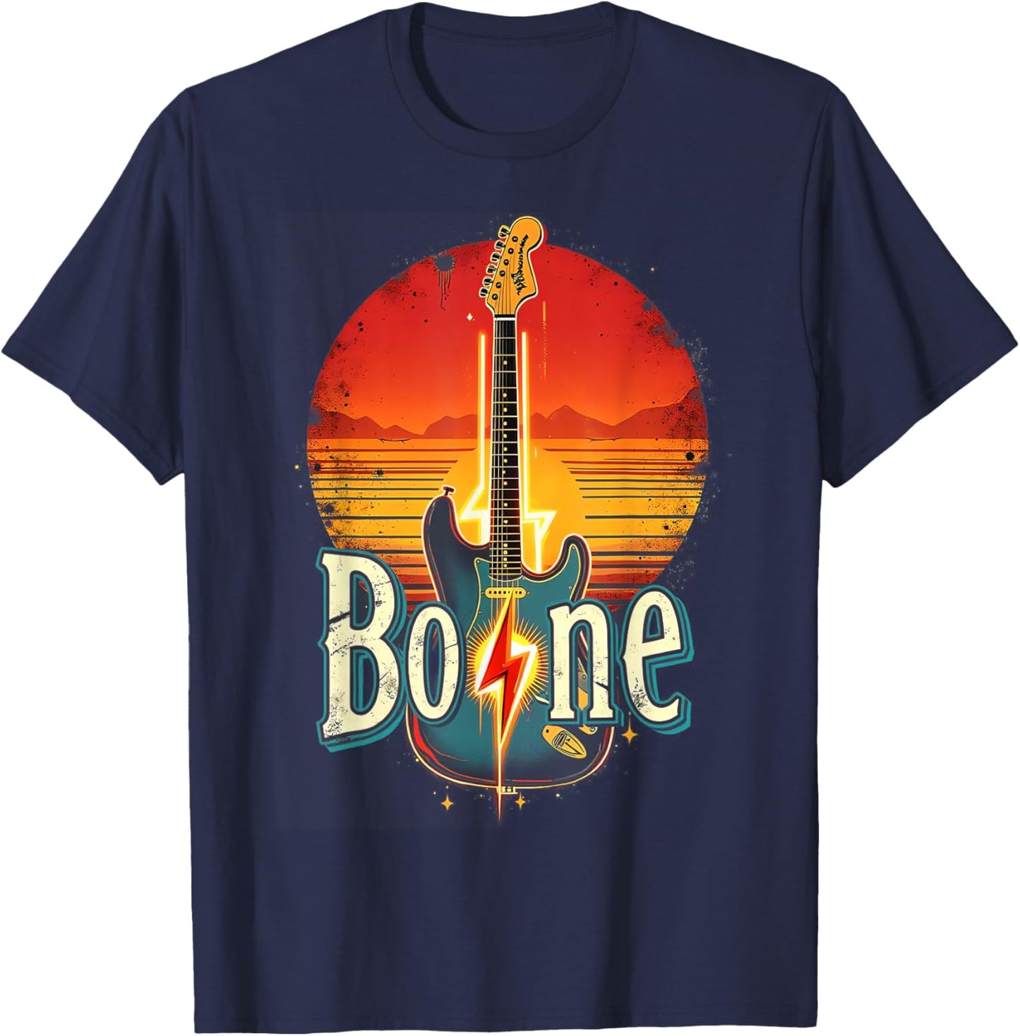 Boone Family Name I Love Boone Personalized Vintage T-Shirt - T-Shirt | Navy