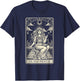 Cannabis Weed Smoking 420 The High Priestess Tarot Card T-Shirt - T-Shirt | Navy