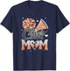 Cheer Mom Orange Cheerleading Football Graphic T-Shirt - T-Shirt | Navy