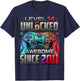 Level 14 Unlocked Awesome Since 2011 14th Birthday Gaming T-Shirt - T-Shirt | Navy