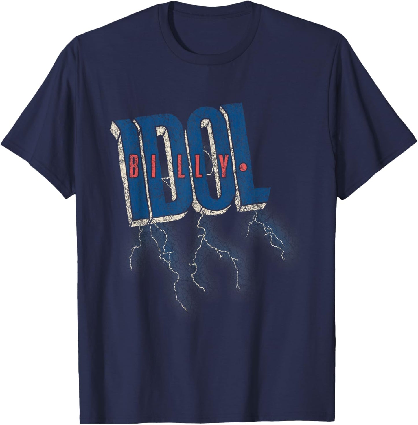 Billy Idol - Lightning , Black, S T-Shirt - T-Shirt | Navy