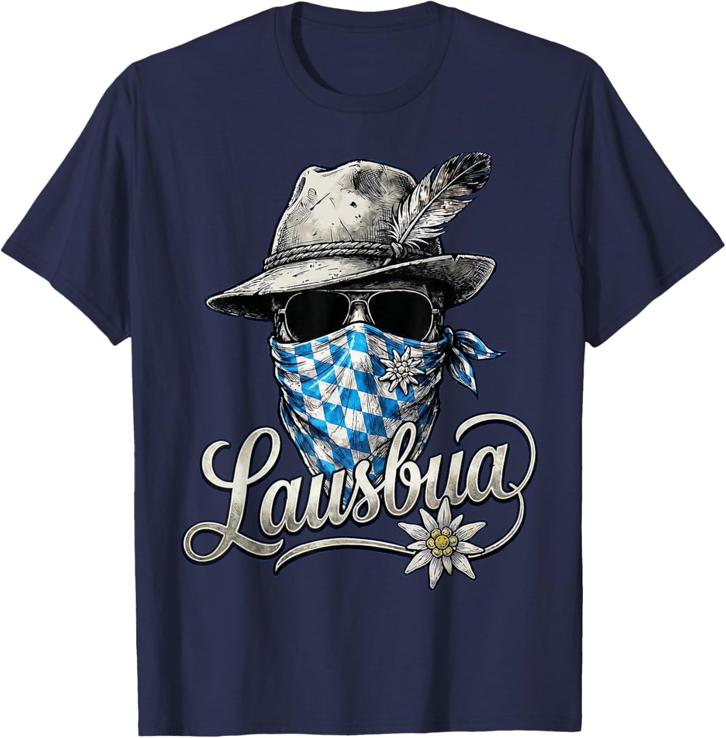 Lausbua Shirt Kinder Trachtenshirt Herren Trachten T-Shirt - T-Shirt | Navy