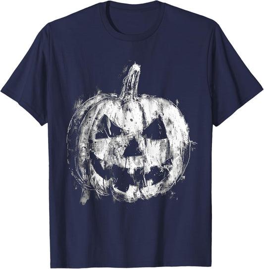 Pumpkin Costume Halloween Graphic Art Pumpkin T-Shirt - T-Shirt | Navy