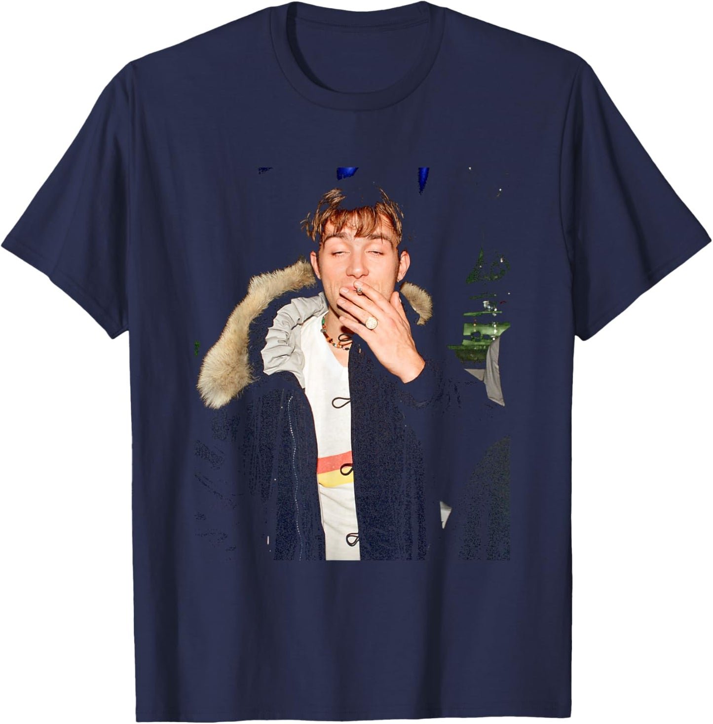 Damon Albarn Blur Singer at Brit Awards 1997 Song 2 Parklife T-Shirt - T-Shirt | Navy